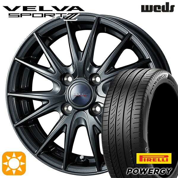 【取付対象】205/60R16 92H ピレリ パワジー Weds ヴェルバスポルト2 ディープメタルII 16インチ 5.5J 4H100 サマータイヤホイールセット