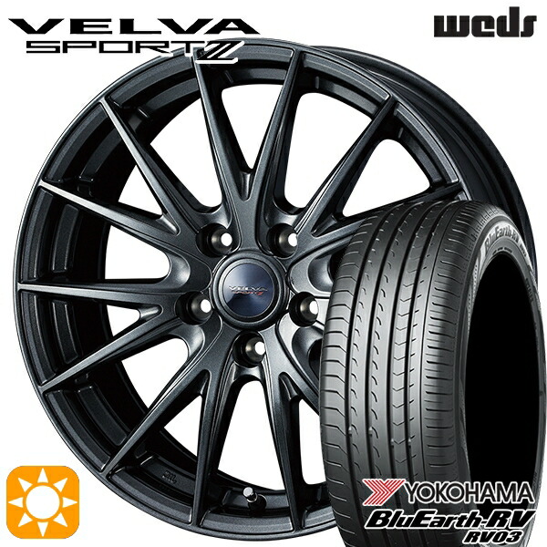 【取付対象】225/45R19 96W XL ヨコハマ ブルーアース RV03 Weds ヴェルバスポルト2 ディープメタルII 19インチ 7.5J 5H114.3 サマータイヤホイールセット