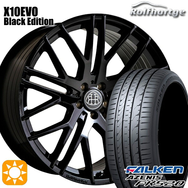 【取付対象】ベンツ GLA/GLB 235/55R18 104Y XL ファルケン アゼニス FK510 ロルフハルトゲ X10EVO ブラックエディション 18インチ 8.5J 5H112 サマータイヤホイールセット
