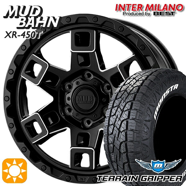 【取付対象】プラド ハイラックス 265/60R18 114T XL ホワイトレター モンスタ テレーングリッパー インターミラノ マッドバーン XR-450T GBK/M 18インチ 8.5J 6H139.7 +25 サマータイヤホイールセット |トレッド新横浜師岡店