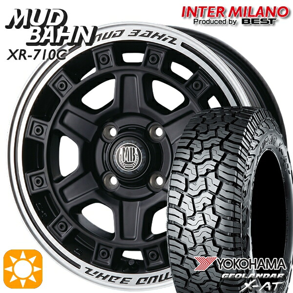 【取付対象】アゲトラ 155/65R14 ヨコハマ ジオランダーX-AT G016 インターミラノ マッドバーン XR-710C MBK/RP 14インチ 5.0J 4H100 +45 サマータイヤホイールセット |トレッド新横浜師岡店