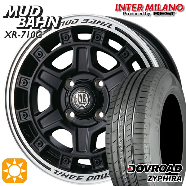 【取付対象】N-BOX ウェイク 165/55R15 75V DOVROAD ザイファイラ インターミラノ マッドバーン XR-710C MBK/RP 15インチ 5.0J 4H100 +45 サマータイヤホイールセット |トレッド新横浜師岡店