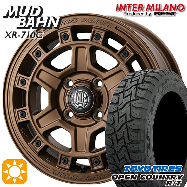 【取付対象】軽トラ 145/80R12 80/78N LT トーヨー オープンカントリー R/T インターミラノ マッドバーン XR-710C BBR 12インチ 4.0J 4H100 +42 サマータイヤホイールセット ｜トレッド新横浜師岡店
