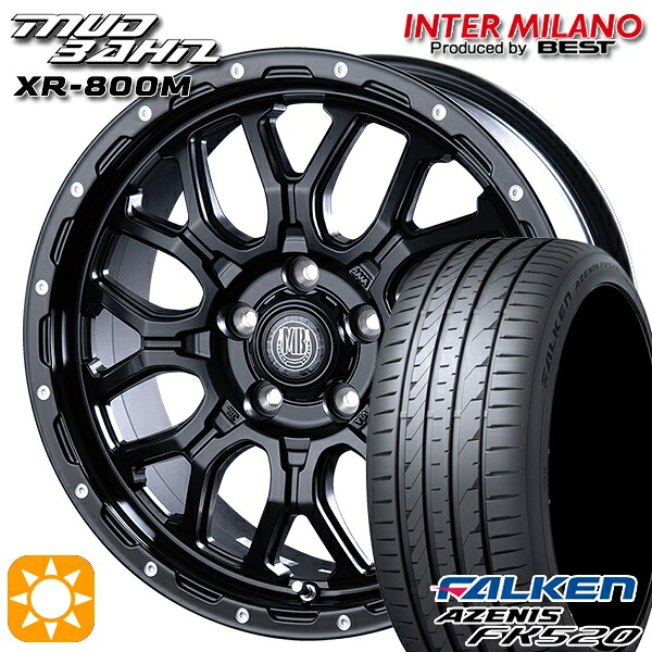 【取付対象】アイシス ノア 215/45R17 91Y XL ファルケン アゼニス FK520 インターミラノ マッドバーン XR-800M MBK/PP 17インチ 7.0J 5H114.3 サマータイヤホイールセット