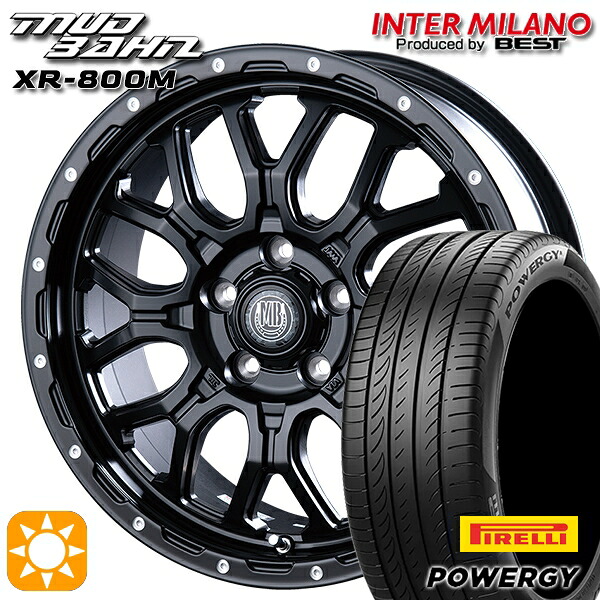 【取付対象】C-HR カローラクロス 215/60R17 96V ピレリ パワジー インターミラノ マッドバーン XR-800M MBK/PP 17インチ 7.0J 5H114.3 サマータイヤホイールセット