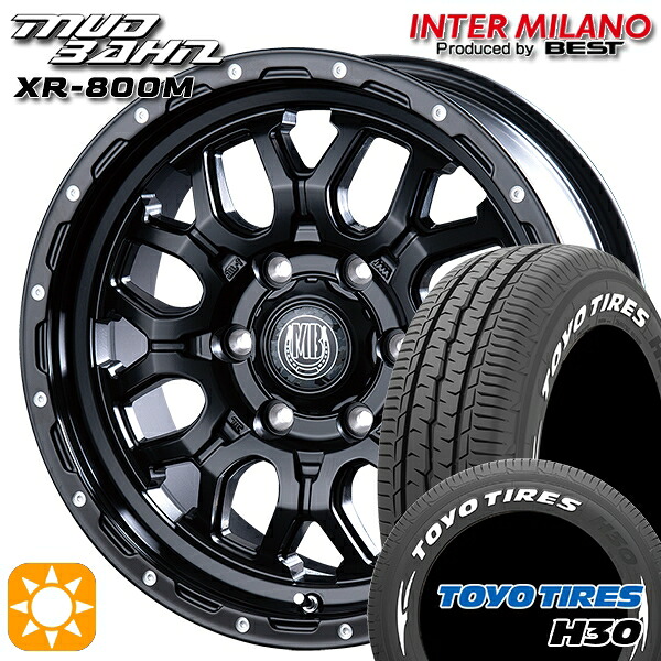 【取付対象】215/65R16 109/107R トーヨー H30 ホワイトレター インターミラノ マッドバーン XR-800M MBK/PP 16インチ 6.5J 6H139.7 サマータイヤホイールセット |トレッド新横浜師岡店
