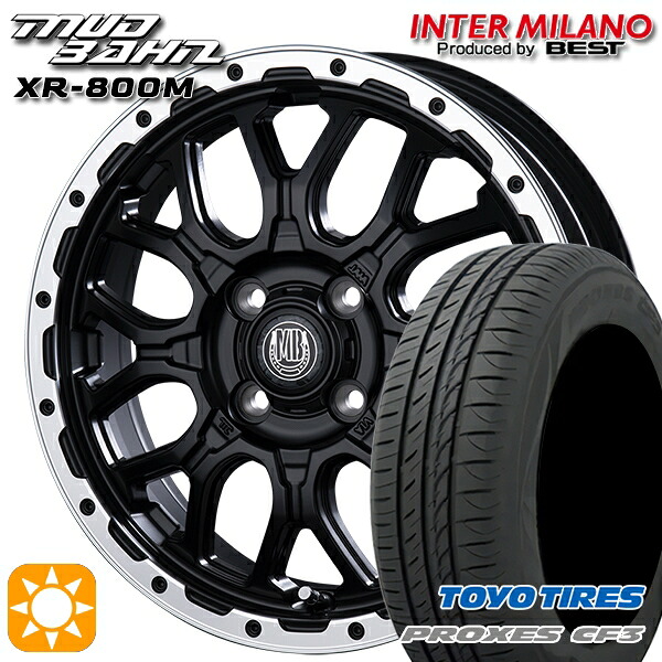 【取付対象】アクア クロスビー 175/60R16 82H トーヨー プロクセス CF3 インターミラノ マッドバーン XR-800M MBK/RP 16インチ 6.5J 4H100 サマータイヤホイールセット ｜トレッド新横浜師岡店