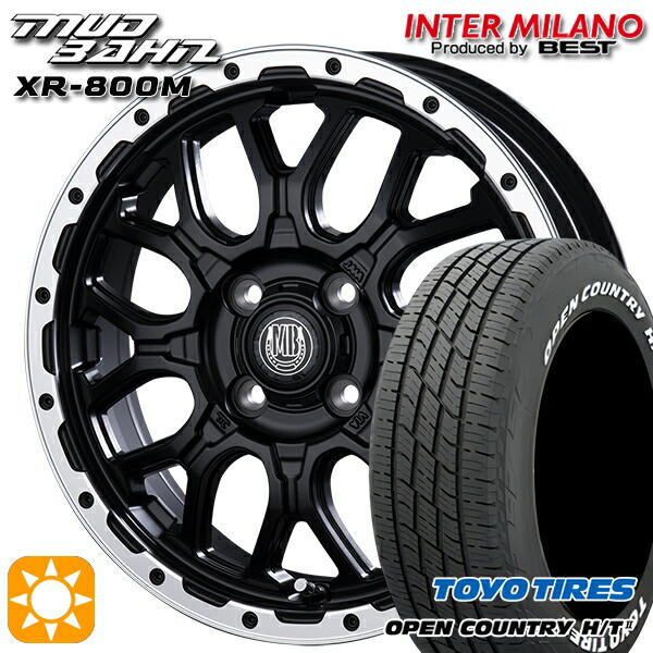 【取付対象】ライズ ロッキー 215/70R16 100H トーヨー オープンカントリー H/T2 WL インターミラノ マッドバーン XR-800M MBK/RP 16インチ 6.5J 4H100 サマータイヤホイールセット