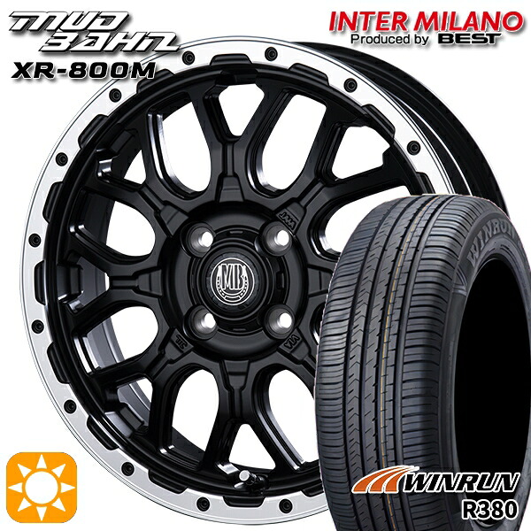 【取付対象】165/65R14 79T ウィンラン R380 インターミラノ マッドバーン XR-800M MBK/RP 14インチ 4.5J 4H100 サマータイヤホイールセット ｜トレッド新横浜師岡店