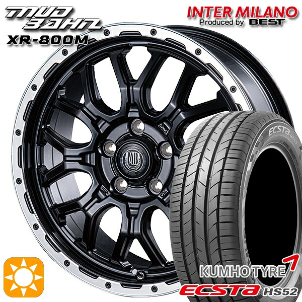 【取付対象】C-HR カローラクロス 215/60R17 100V XL クムホ エクスタ HS52 インターミラノ マッドバーン XR-800M MBK/RP 17インチ 7.0J 5H114.3 サマータイヤホイールセット ｜トレッド新横浜師岡店