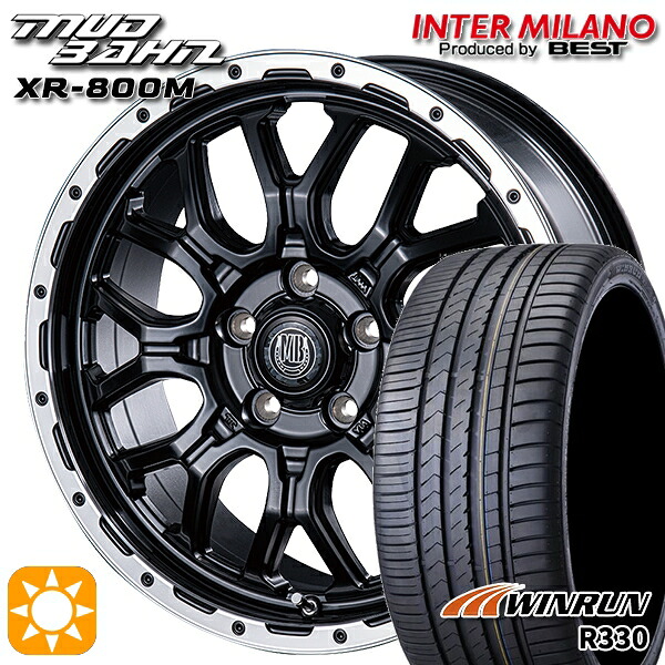 【取付対象】エスクァイア セレナ 205/50R17 93W XL ウィンラン R330 インターミラノ マッドバーン XR-800M MBK/RP 17インチ 7.0J 5H114.3 サマータイヤホイールセット