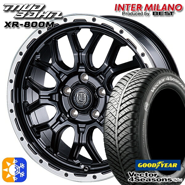 205/50R17 93H XL グッドイヤー ベクター フォーシーズンズ インターミラノ マッドバーン XR-800M MBK/RP 17インチ 7.0J 5H114.3 オールシーズンタイヤホイールセット |トレッド新横浜師岡店