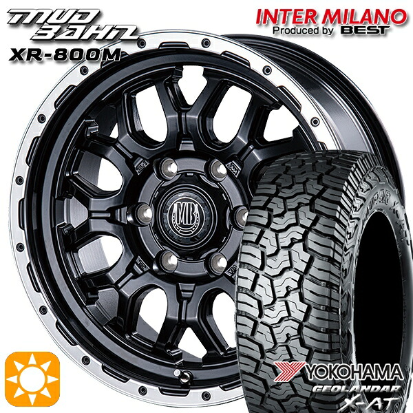 【取付対象】215/70R16 100/97Q ヨコハマ ジオランダー X-AT G016 インターミラノ マッドバーン XR-800M MBK/RP 16インチ 6.5J 6H139.7 サマータイヤホイールセット |トレッド新横浜師岡店