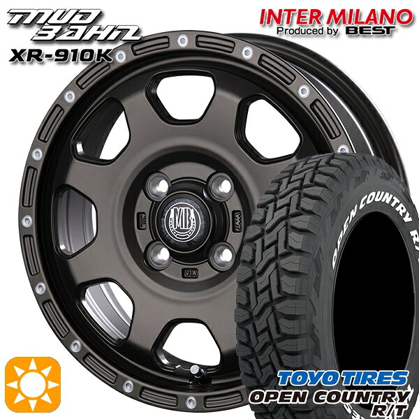 【取付対象】タフト 165/65R15 81Q トーヨー オープンカントリー R/T ホワイトレター インターミラノ マッドバーン XR-910K MBR/PP 15インチ 4.5J 4H100 サマータイヤホイールセット