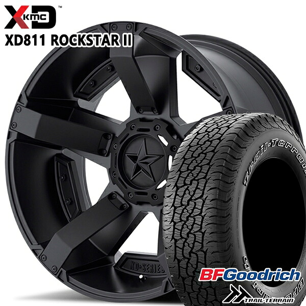 【取付対象】265/65R18 114T ORWL BFグッドリッチ トレールテレーン KMC XD811 ROCKSTAR II 18インチ 9.0J 6H139.7 MATTEBLACK(w/Matte BK Accents) サマータイヤホイールセット ｜トレッド新横浜師岡店