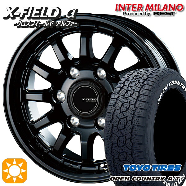 【取付対象】ランクル300 285/60R18 120H XL トーヨー オープンカントリーA/T3 ホワイトレター インターミラノ クロスフィールドアルファ ブラック 18インチ 8.0J 6H139.7 +55 サマータイヤホイールセット |トレッド新横浜師岡店