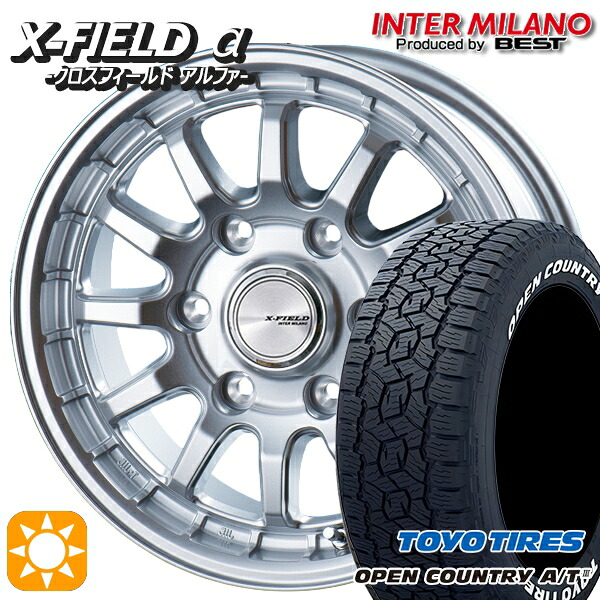 【取付対象】ランクル300 285/60R18 120H XL トーヨー オープンカントリーA/T3 ホワイトレター インターミラノ クロスフィールドアルファ シルバー 18インチ 8.0J 6H139.7 +55 サマータイヤホイールセット ｜トレッド新横浜師岡店