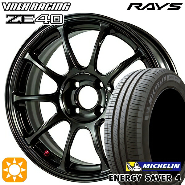 【取付対象】195/50R16 88V XL ミシュラン エナジーセイバー4 RAYS ボルクレーシング ZE40 MM 16インチ 7.0J 4H100 サマータイヤホイールセット