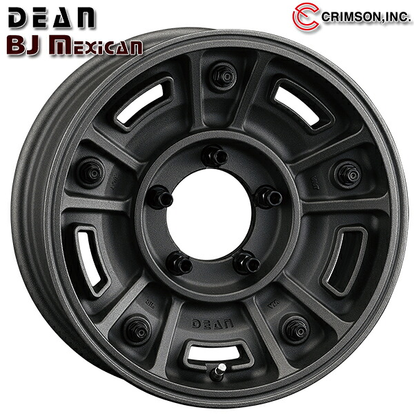 16インチ 5.5J 5H139.7 +20 CRIMSON クリムソン ディーン BJ メキシカン ショットチャコールブラック アルミホイール単品 4本(1台分)送料無料 |トレッド新横浜師岡店
