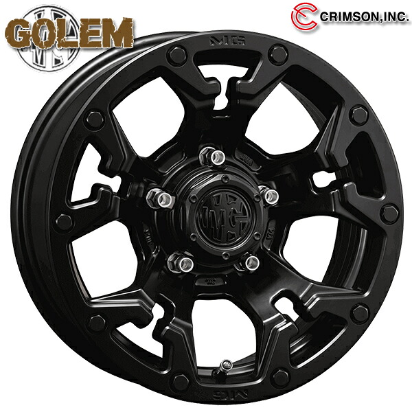 16インチ 5.5J 5H139.7 +20 CRIMSON クリムソン MG ゴーレム マットブラック アルミホイール単品 1本 4本以上送料無料