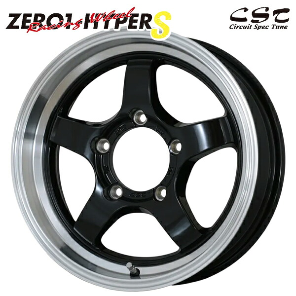 CST ゼロワンハイパーS サイズ：16インチ 5.5J HOLE/PCD：5H 139.7 インセット：22 カラー：ブラックリムポリッシュ アルミホイール単品 4本（1台分）送料無料