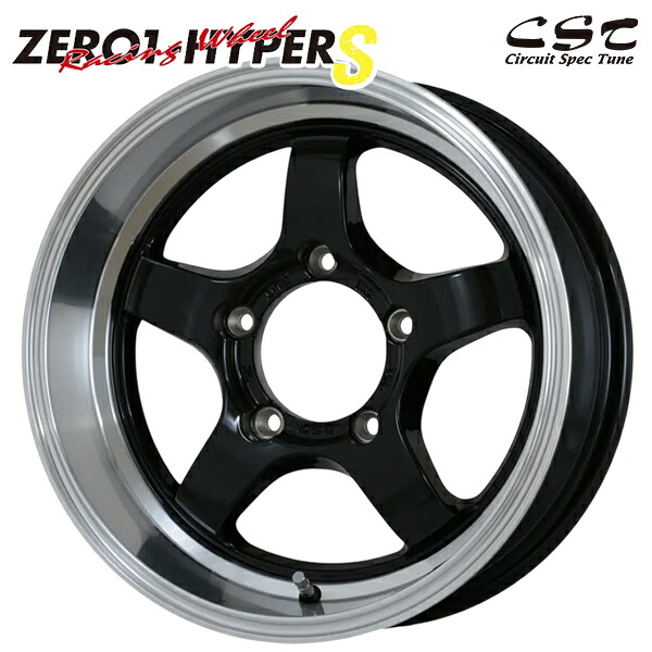 CST ゼロワンハイパーS サイズ:16インチ 6.0J HOLE/PCD:5H 139.7 インセット:0 カラー:ブラックリムポリッシュ アルミホイール単品 4本(1台分)送料無料 |トレッド新横浜師岡店