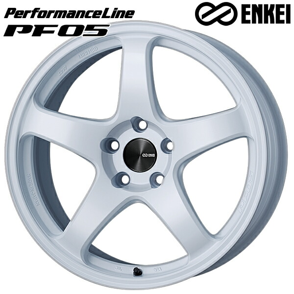 18インチ 8.0J 5H100 +45 ENKEI エンケイ パフォーマンスライン PF05 ホワイト アルミホイール単品 1本 4本以上送料無料 |トレッド新横浜師岡店