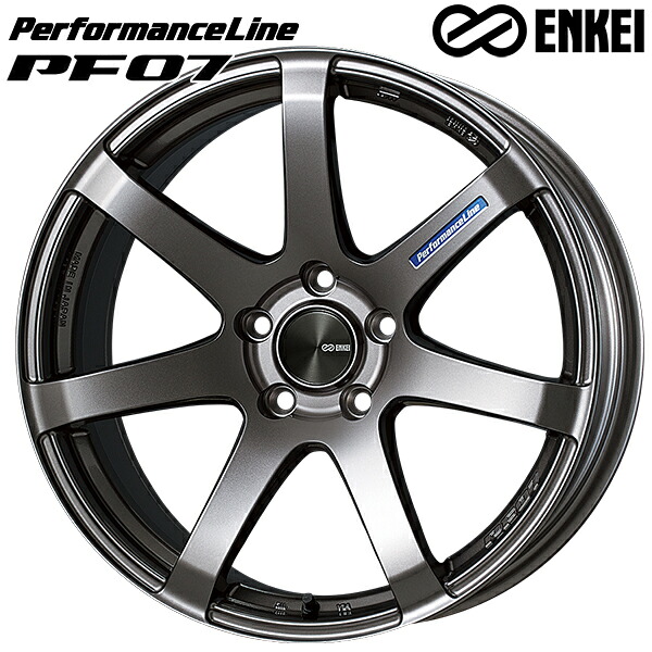 18インチ 8.0J 5H112 +50 ENKEI エンケイ パフォーマンスライン PF07 ダークシルバー アルミホイール単品 1本 4本以上送料無料 ｜トレッド新横浜師岡店