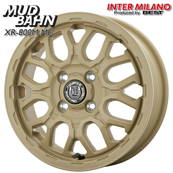 インターミラノ マッドバーン XR-800M ME サイズ：12インチ 4.0J HOLE/PCD：4H 100 インセット：42 カラー：チッピングベージュ（CBE） アルミホイール単品 1本 4本以上送料無料 ※※個人宅への配送不可※※ ｜トレッド新横浜師岡店 7,695円