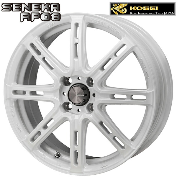 16インチ 6.5J 4H100 +45 KOSEI コーセイ コーセイレーシング セネカRP08 パールホワイト アルミホイール単品 1本 4本以上送料無料 14,314円