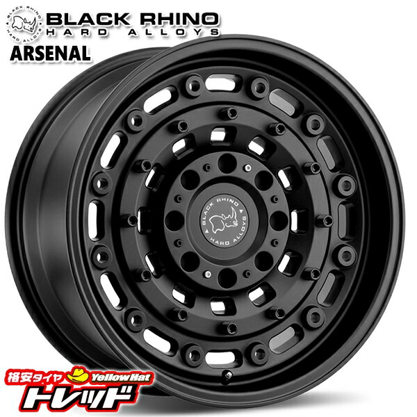 20インチ 8.5J 5H114.3/127 +30 ブラックライノ ARSENALアーセナル TEXTURED MATTE BLACK アルミホイール単品 4本(1台分)送料無料