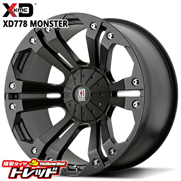20インチ 9.0J 5H139.7/150 +35 KMC XD778 MONSTER MATTE BLACK アルミホイール単品 4本（1台分）送料無料 ｜トレッド新横浜師岡店