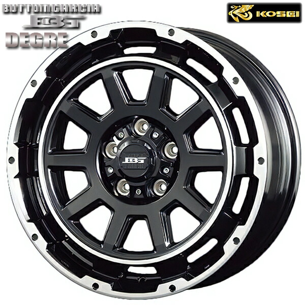 17インチ 7.0J 5H114.3 +40 KOSEI コーセイ ボトムガルシア ディグレ ブラックポリッシュ アルミホイール単品 1本 4本以上送料無料