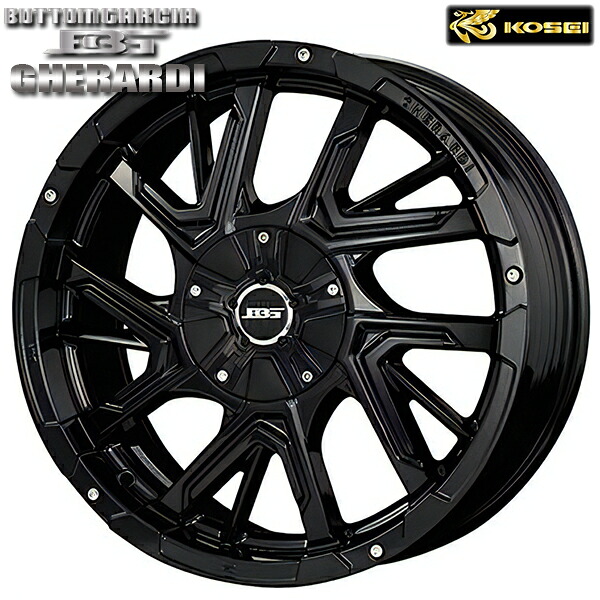 16インチ 7.0J 5H114.3 +42 KOSEI コーセイ ボトムガルシア ゲラルディ グロッシーブラック アルミホイール単品 1本 4本以上送料無料