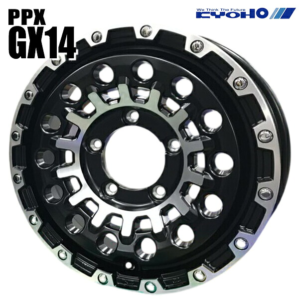 【16インチ 5.5J 5H139.7 +22】KYOHO PPX GX14 マットブラックポリッシュ アルミホイール単品 1本 4本以上送料無料｜トレッド新横浜師岡店