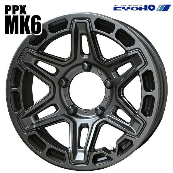 【16インチ 5.5J 5H139.7 +22】KYOHO PPX MK6 ステルスグレーメタリック アルミホイール単品 4本（1台分）送料無料｜トレッド新横浜師岡店