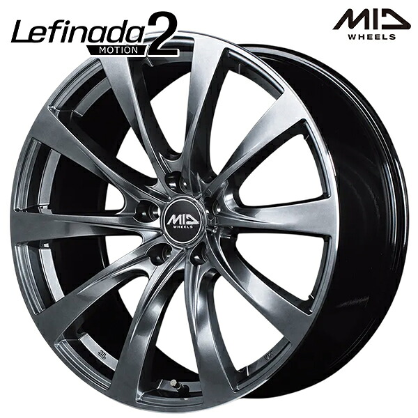 【20インチ 8.5J 5H114.3 +35】MID レフィナーダ モーション2 HDS アルミホイール単品 4本(1台分)送料無料|トレッド新横浜師岡店