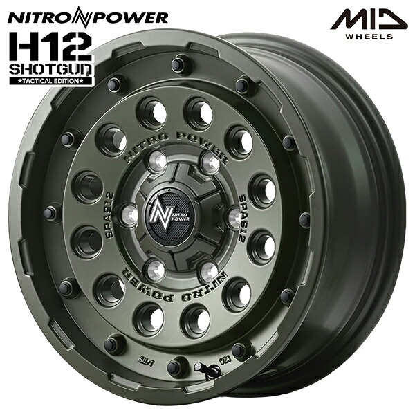 楽天市場】16インチ 5.5J 5H139.7 +20 MID ナイトロパワー H12 