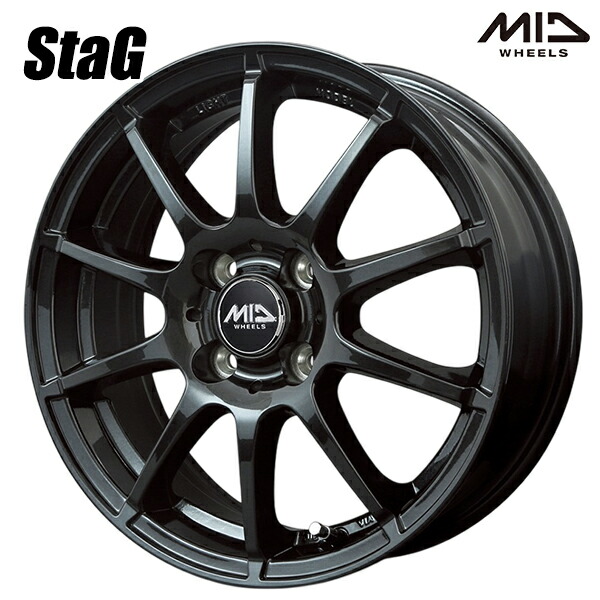 つやあり MID シュナイダー スタッグ 1本販売 ホイール セレナニスモ【16×6.5J 5-114 INSET48】27系 SCHNEIDER StaG アルミホイール 1枚 単品 | www.regionnitra.sk