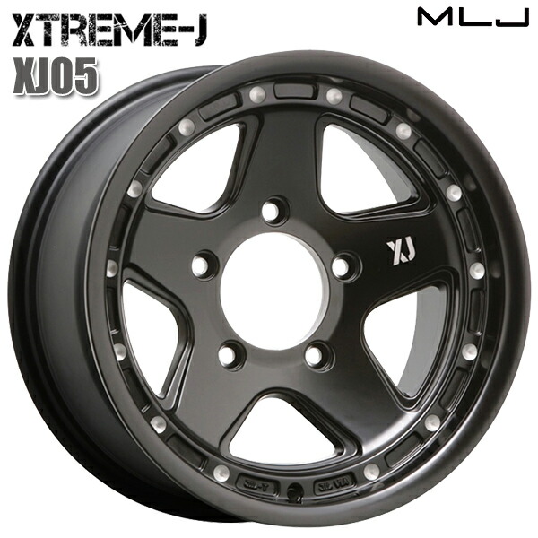 MLJ エクストリームJ XJ05 サイズ:16インチ 8.0J HOLE/PCD:5H 150 インセット:0 カラー:サテンブラックミルド アルミホイール単品 4本(1台分)送料無料
