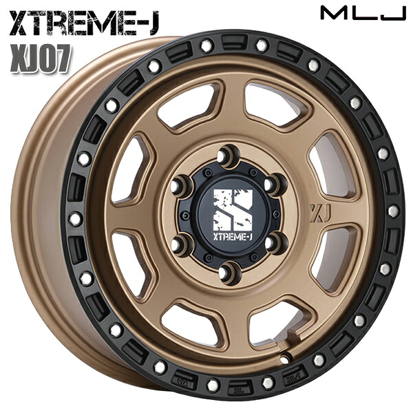 MLJ エクストリームJ XJ07 サイズ：16インチ 6.5J HOLE/PCD：6H 139.7 インセット：38 カラー：マットブロンズブラックリム アルミホイール単品 1本 4本以上送料無料 ｜トレッド新横浜師岡店