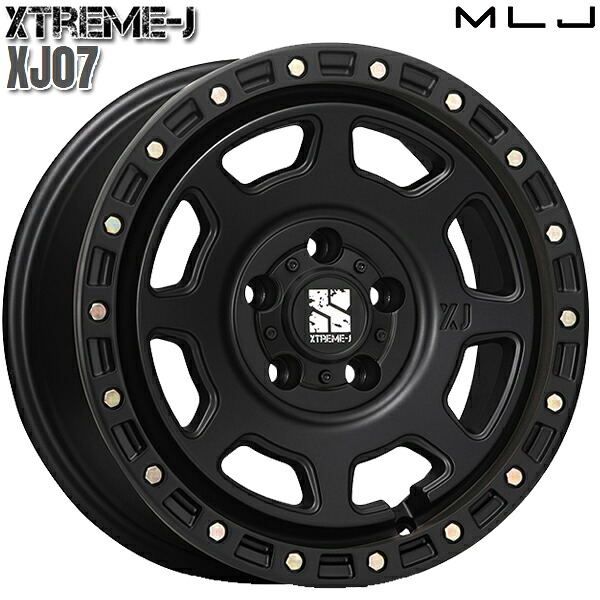 MLJ エクストリームJ XJ07 サイズ：16インチ 7.0J HOLE/PCD：5H 114.3 インセット：35 カラー：サテンブラック アルミホイール単品 1本 4本以上送料無料