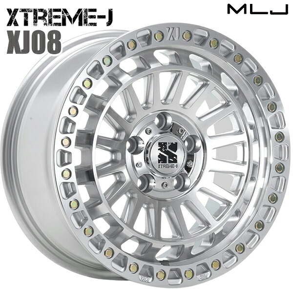 【18インチ 8.0J 5H127 +45】MLJ エクストリームJ XJ08 グロスマシンド アルミホイール単品 1本 4本以上送料無料|トレッド新横浜師岡店