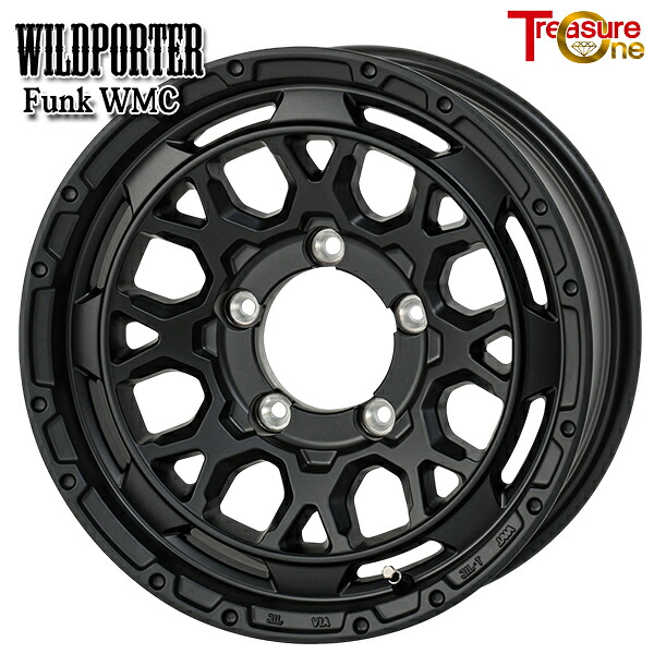 16インチ 6.0J 5H139.7 -5 トレジャーワン ワイルドポーター ファンク WMC マットブラック アルミホイール単品 4本(1台分)送料無料 |トレッド新横浜師岡店