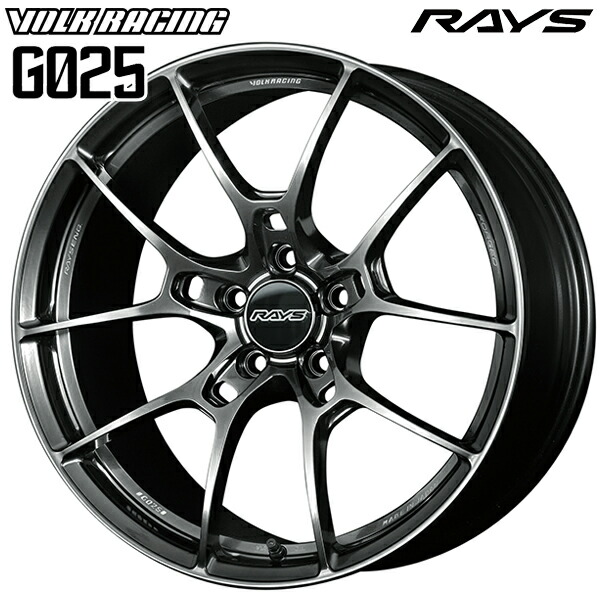 19インチ 8.5J 5H114.3 +42 RAYS ボルクレーシング G025 シャイニングブラックメタル/リムエッジDC(HK) アルミホイール単品 1本 4本以上送料無料 ｜トレッド新横浜師岡店