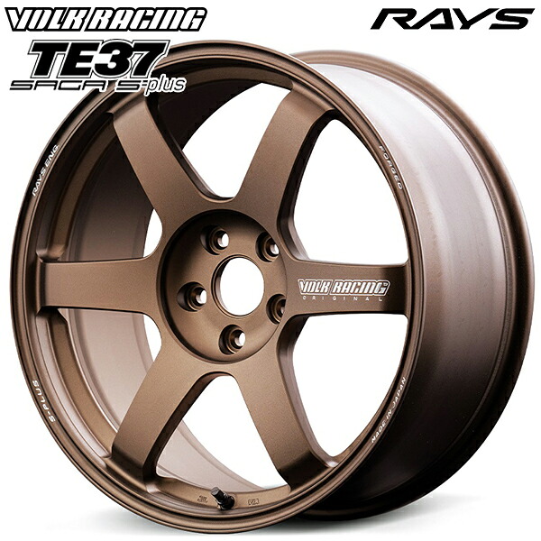19インチ 8.5J 5H108 +45 RAYS レイズ ボルクレーシング TE37 SAGA S-plus BR(ブロンズ) アルミホイール単品 4本(1台分) 送料無料 |トレッド新横浜師岡店
