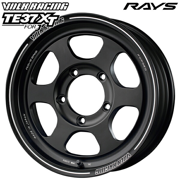16インチ 6.0J 5H139.7 -5 RAYS ボルクレーシング TE37XT for J ブラストブラック（BC) アルミホイール単品 4本（1台分）送料無料