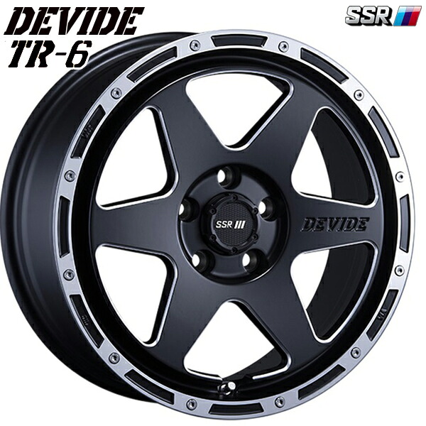 16インチ 7.0J 5H114.3 +38 SSR ディバイド TR-6 フラットブラックポリッシュ アルミホイール単品 1本 4本以上送料無料 |トレッド新横浜師岡店