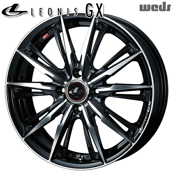 16インチ 5.0J 4H100 +45 Weds レオニス GX PBMC （パールブラック ミラーカット） アルミホイール単品 4本（1台分） 送料無料