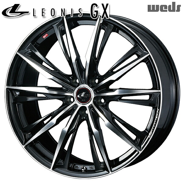 19インチ 8.0J 5H114.3 +50 Weds レオニス GX PBMC （パールブラック ミラーカット） アルミホイール単品 4本（1台分） 送料無料